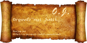 Orgoványi Judit névjegykártya